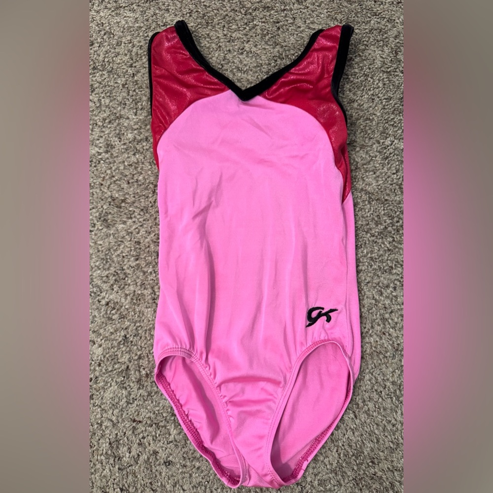 GK leotard- pink and red- CL